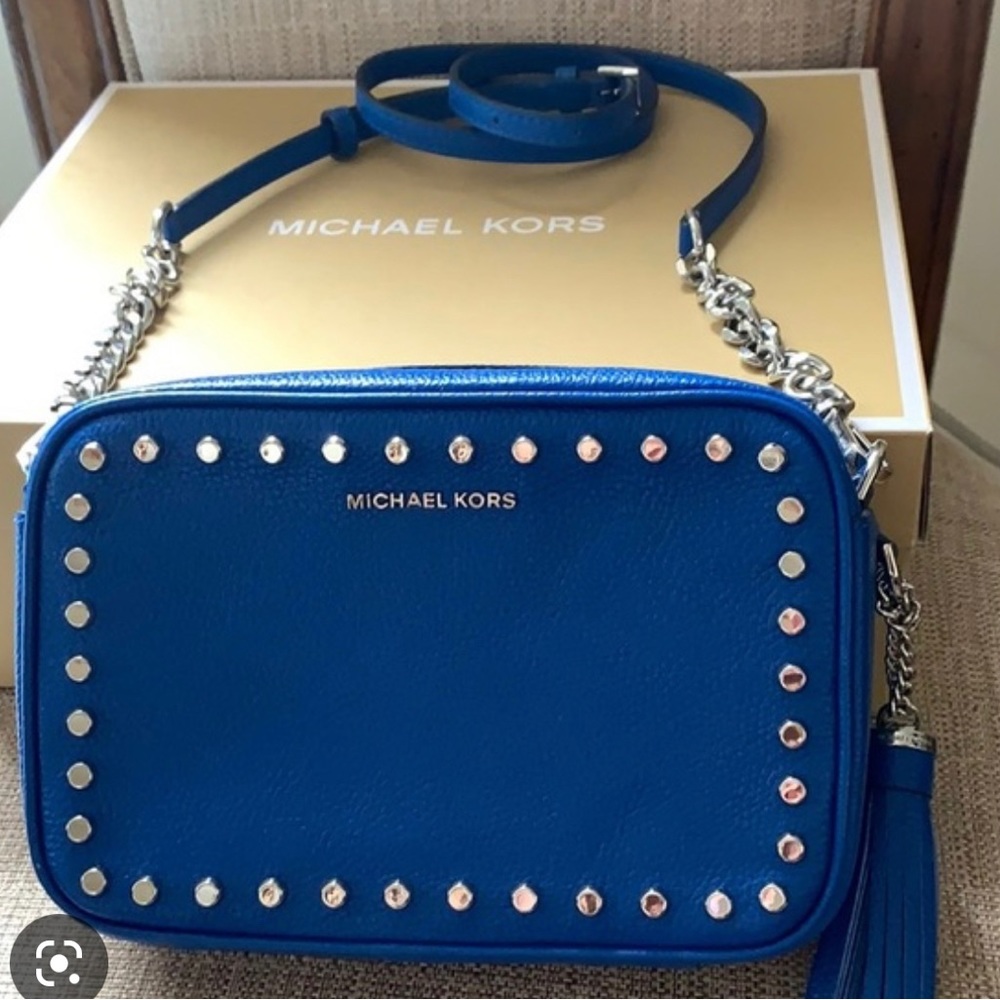 Beautiful Blue Micheal Kors camera bag